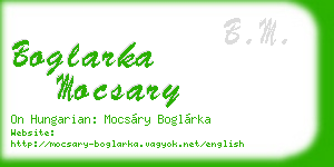 boglarka mocsary business card